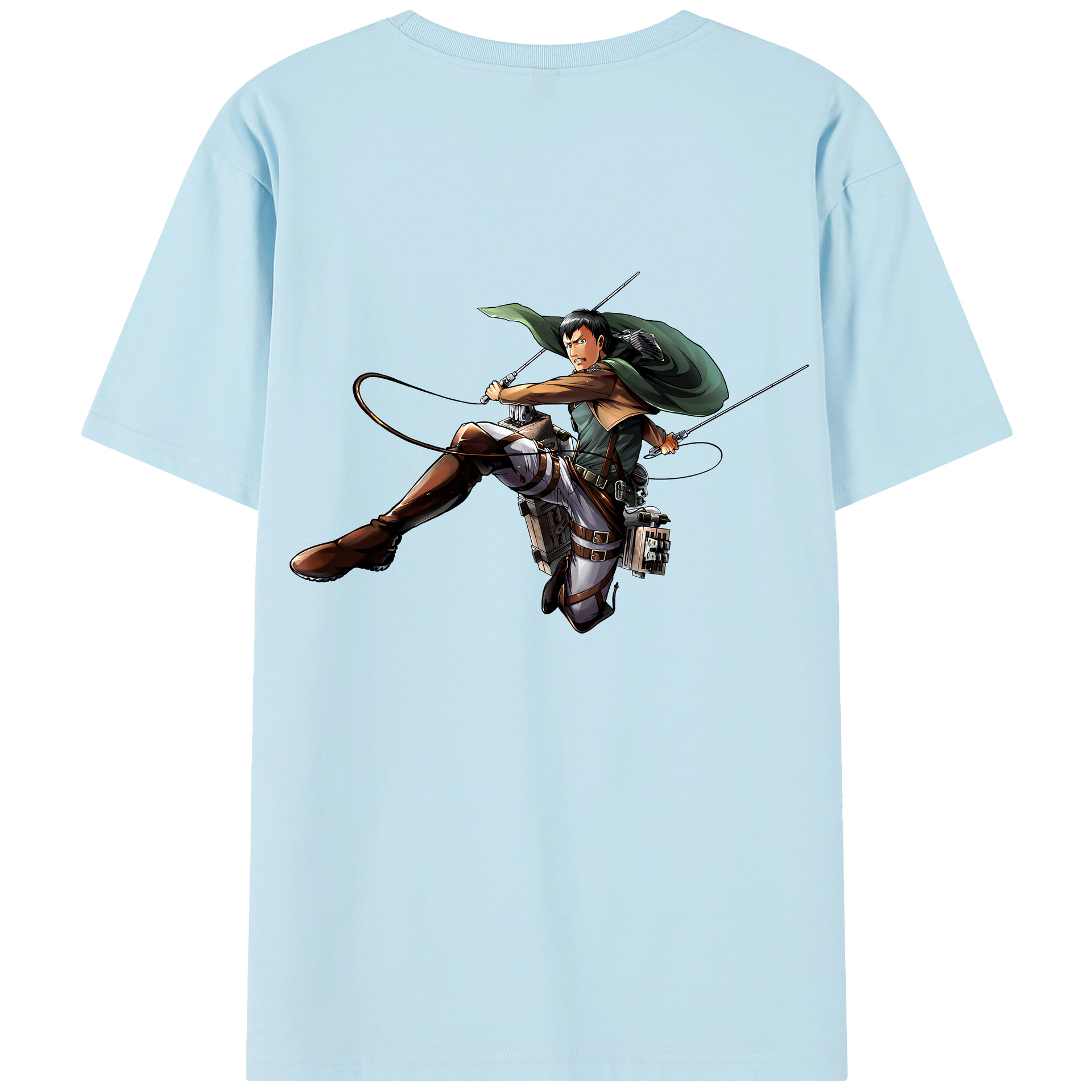（画像用） 進撃の巨人 ベルトルト・フーバー Attack on Titan Bertholdt Hoover 綿100％半袖Tシャツ（背面プリント）